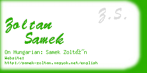 zoltan samek business card